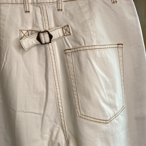 Sandrine Rose Jeans Size 30 White/Mustard Stitching NWT Retail $198 - Picture 8 of 9